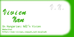 vivien nan business card